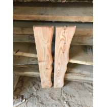 Deckbrett, Lärche mit gefräster Kante, 150x14cm breit, 2cm lang, 2 Stück 